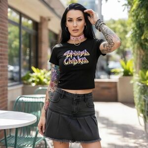 Horoscopez ✦ Spoiled For Life Pink Graphic Tee ✦ Oversized Black Cotton 2X NWT